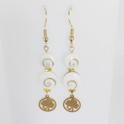 Boucles d'oreilles en pierres naturelles - Oeil de Sainte Lucie