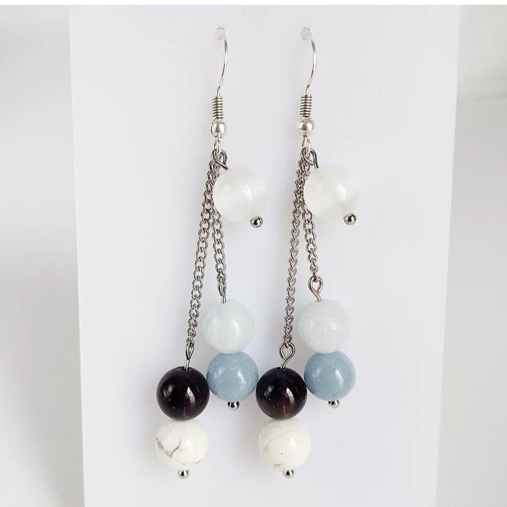 Boucles d'oreilles en pierres naturelles - Sommeil pour dormir Femme