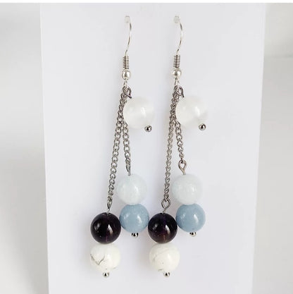 Boucles d'oreilles en pierres naturelles - Sommeil pour dormir Femme