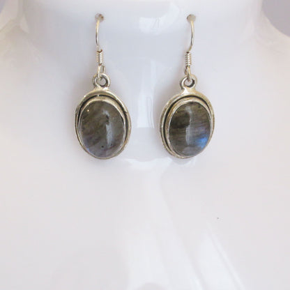 Boucles d'Oreilles - Labradorite - Argent 925