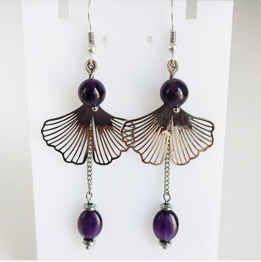 Boucles d'oreilles - Améthyste AA