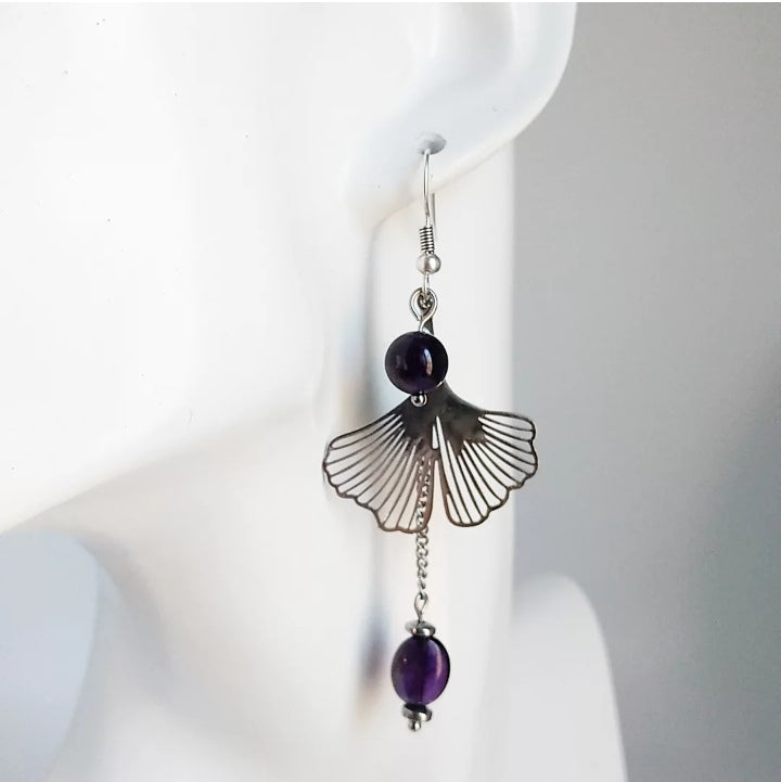 Boucles d'oreilles - Améthyste AA