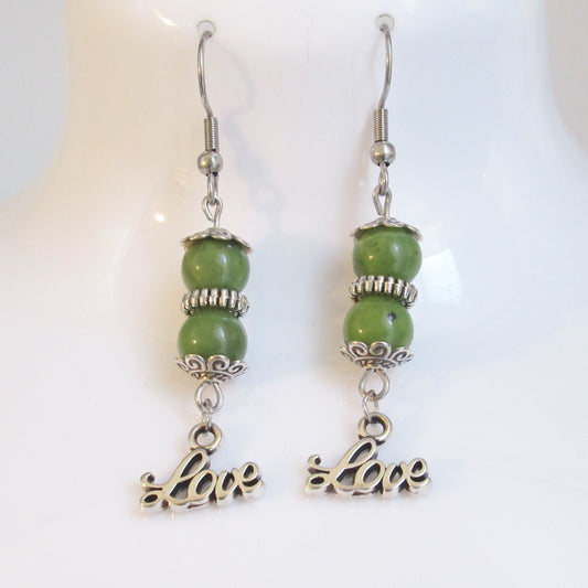 Boucles d'oreilles en pierres naturelles - Série Love