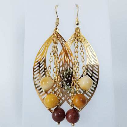 Découvrez notre parure collier et boucles d'oreilles en Jaspe Mokaïte d'Australie. Vitalité, ancrage, protection et sérénité.