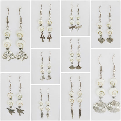 Boucles d'oreilles en pierres naturelles - Oeil de Sainte Lucie