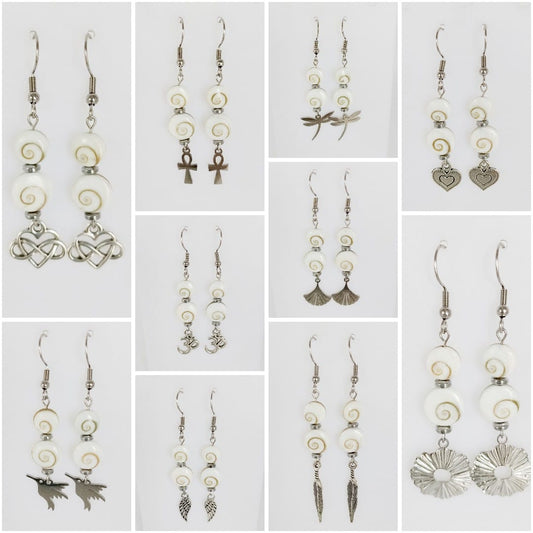 Boucles d'oreilles en pierres naturelles - Oeil de Sainte Lucie