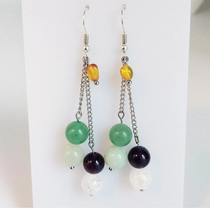 Boucles d'oreilles en perles naturelles de 8 mm. idéal pour calmer les problèmes cutanés liés au stress et à l'anxiété tels que l'eczéma, le zona, ou le psoriasis. Un traitement 100% naturel pour apaiser, contrôler les effets et améliorer la qualité de vie.