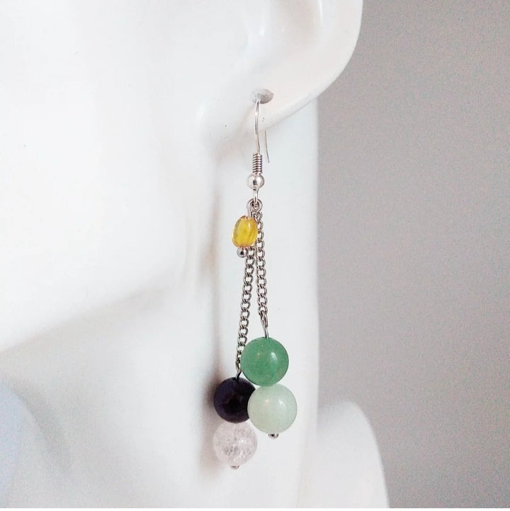 Boucles d'oreilles en perles naturelles de 8 mm. idéal pour calmer les problèmes cutanés liés au stress et à l'anxiété tels que l'eczéma, le zona, ou le psoriasis. Un traitement 100% naturel pour apaiser, contrôler les effets et améliorer la qualité de vie.