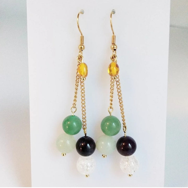 Boucles d'oreilles en perles naturelles de 8 mm. idéal pour calmer les problèmes cutanés liés au stress et à l'anxiété tels que l'eczéma, le zona, ou le psoriasis. Un traitement 100% naturel pour apaiser, contrôler les effets et améliorer la qualité de vie.