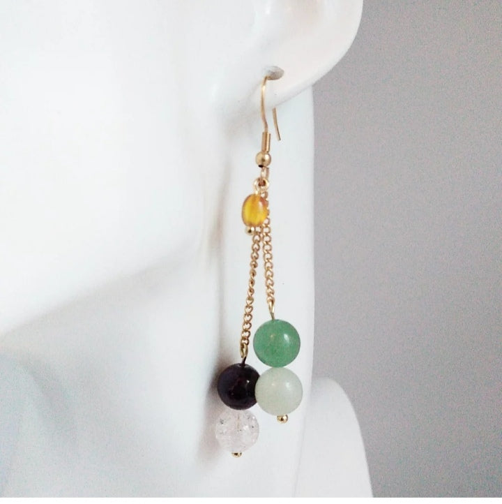 Boucles d'oreilles en perles naturelles de 8 mm. idéal pour calmer les problèmes cutanés liés au stress et à l'anxiété tels que l'eczéma, le zona, ou le psoriasis. Un traitement 100% naturel pour apaiser, contrôler les effets et améliorer la qualité de vie.