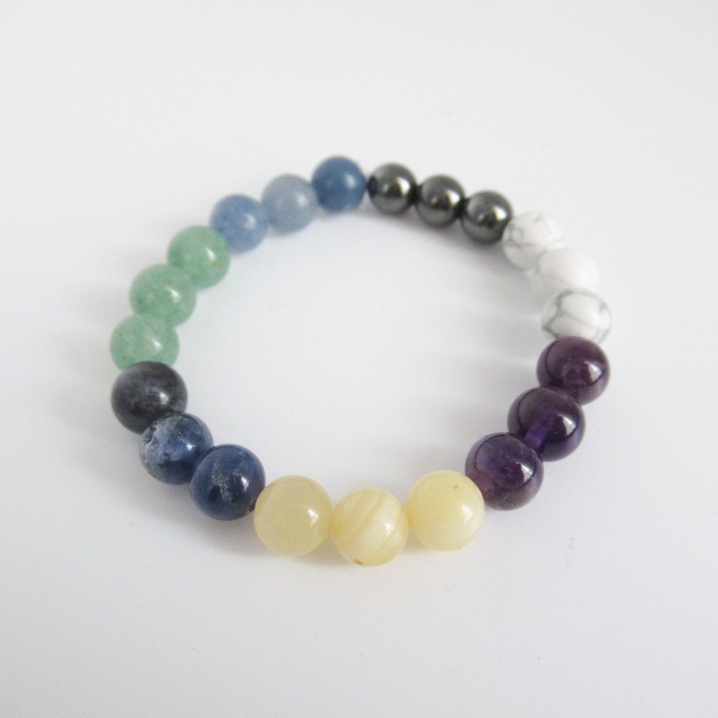 Bracelet 7 chakras femme/homme/enfant en pierres naturelles  Bracelet 7 chakras femme/homme/enfant en pierres naturelles. Bracelet des 7 chakras. Qu'est-ce qu'un Chakra ? Les chakras sont des points de jonction de centres d'énergie de notre corps. Lorsqu'ils sont bien équilibrés, le corps et l'esprit sont en parfaite harmonie. On compte les 7 chakras majeurs qui se situent le long