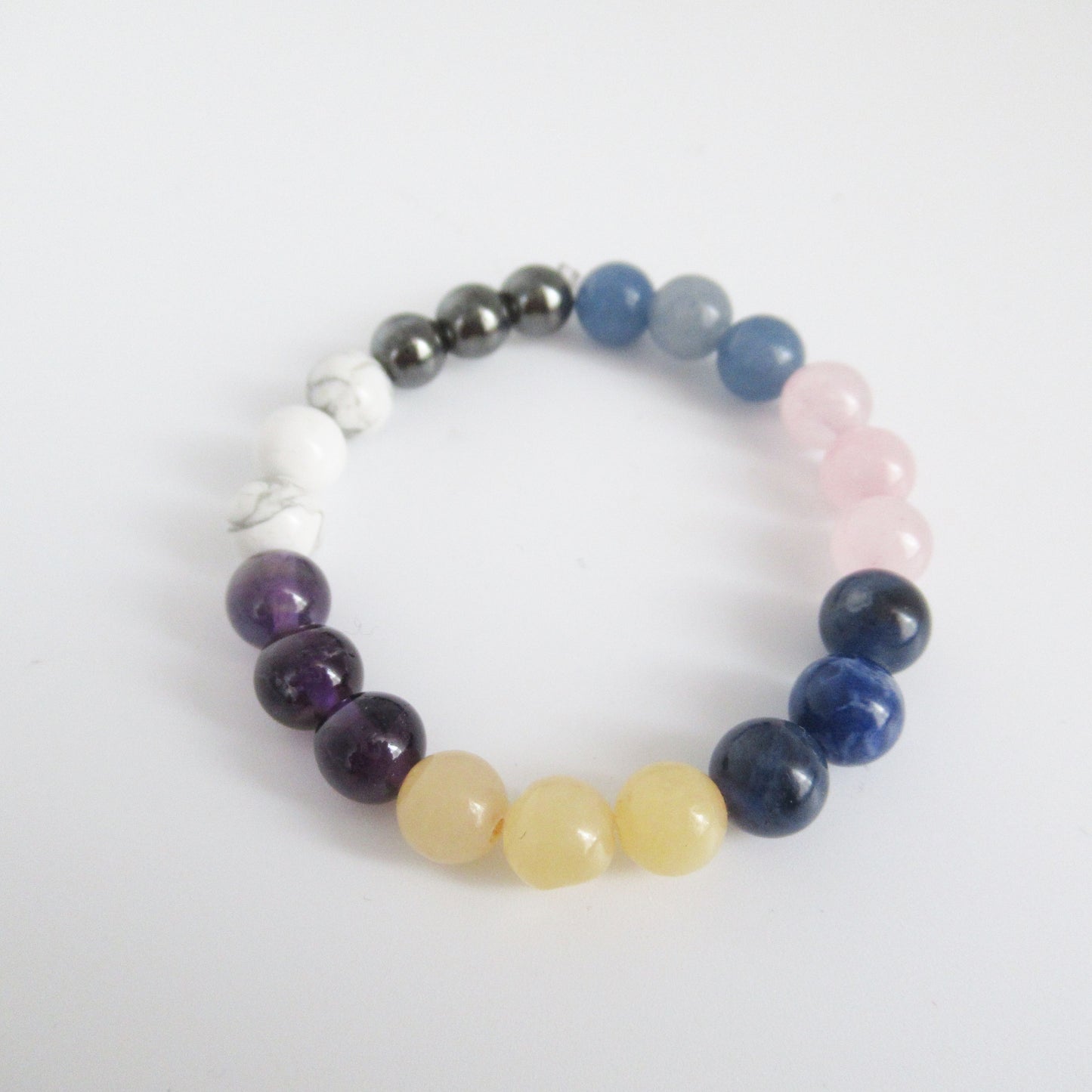 Bracelet 7 chakras femme/homme/enfant en pierres naturelles  Bracelet 7 chakras femme/homme/enfant en pierres naturelles. Bracelet des 7 chakras. Qu'est-ce qu'un Chakra ? Les chakras sont des points de jonction de centres d'énergie de notre corps. Lorsqu'ils sont bien équilibrés, le corps et l'esprit sont en parfaite harmonie. On compte les 7 chakras majeurs qui se situent le long