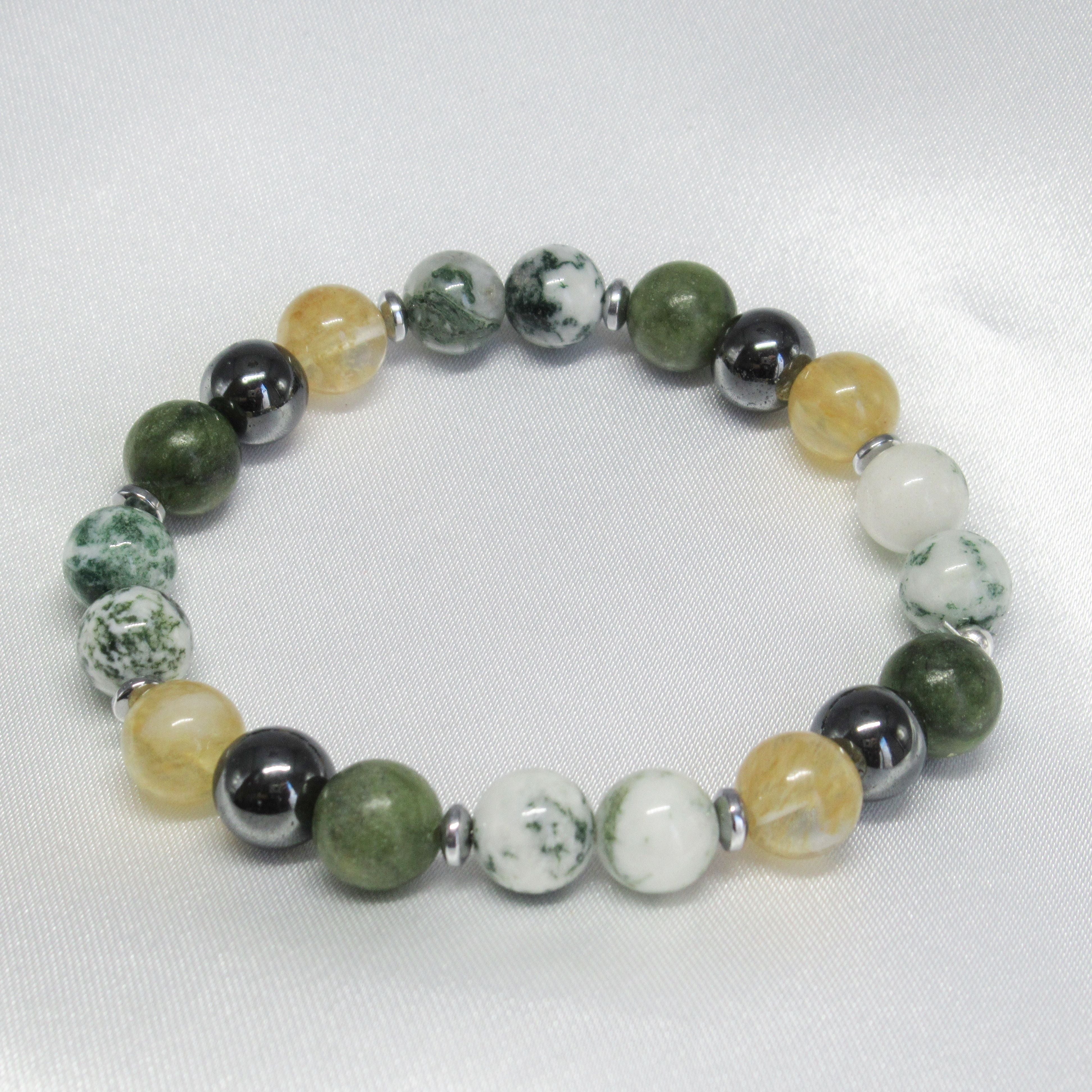 Bracelet Femme En Pierres Naturelles Bohème - Taille Ajustable 16-25cm - Cadeau Avec Boîte - 5