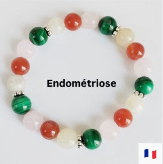 Bracelet Féminité et apaisement confort menstruel / Endométriose en pierres naturelles