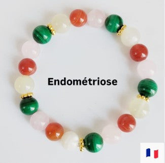Bracelet Féminité et apaisement confort menstruel / Endométriose en pierres naturelles