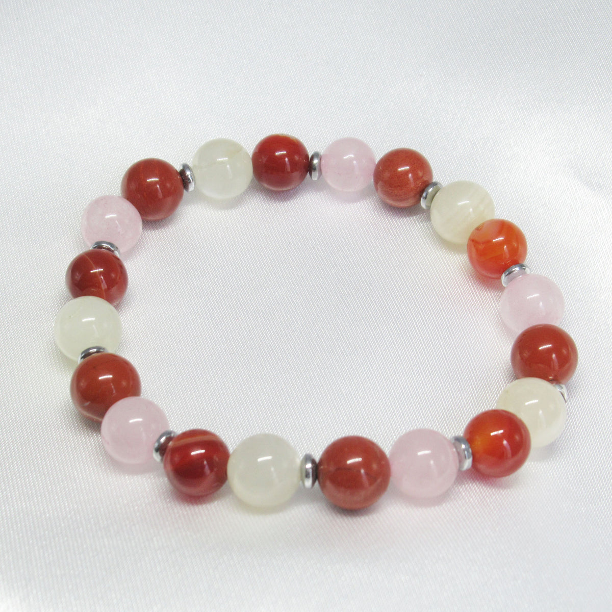 Bracelet Lithothérapie Jaspe Rose - Pierre Naturelle, Neuf Avec étiquettes