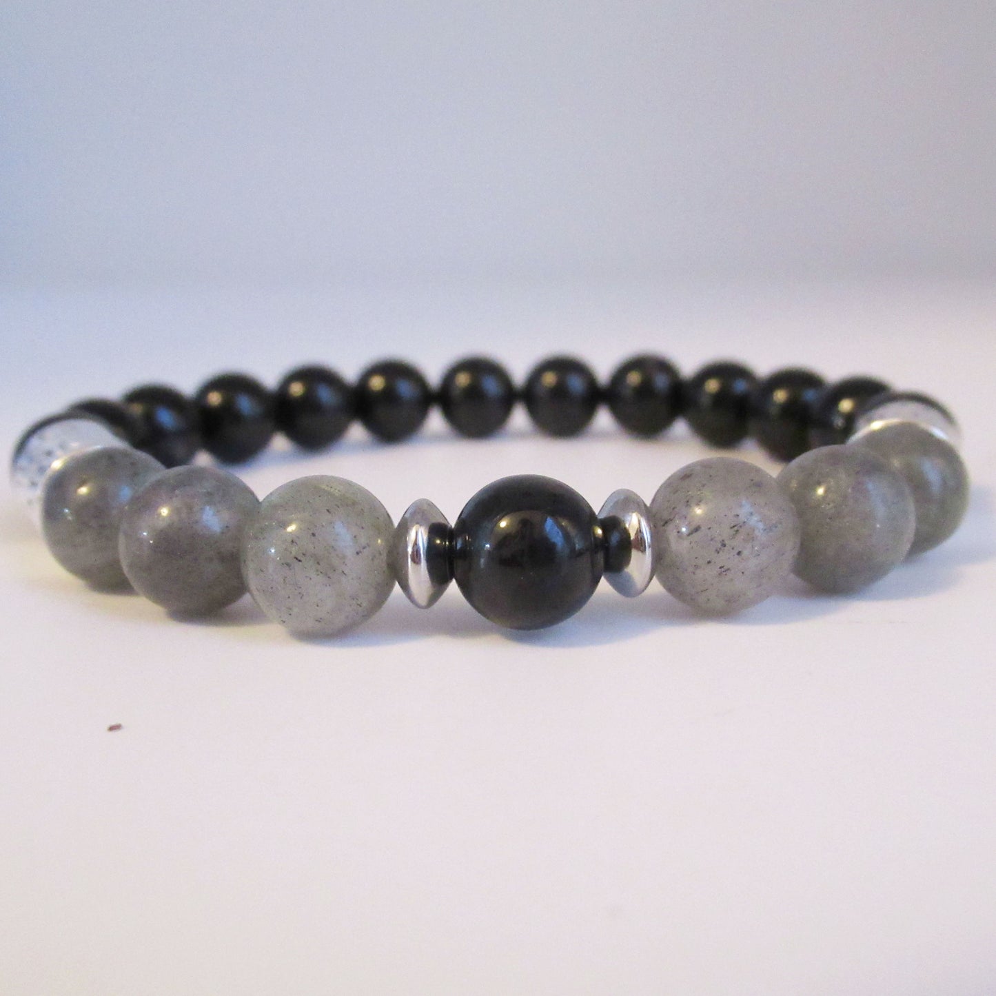 Bracelet Homme Tourmaline Labradorite AA en pierres naturelles