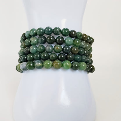 Bracelet Agate Mousse Femme/Homme en pierres naturelles