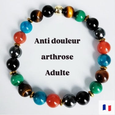 Bracelet anti-douleur arthrose Femme/Homme en pierres naturelles