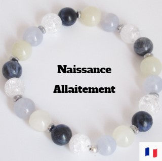 Bracelet de naissance et allaitement maman en pierres naturelles