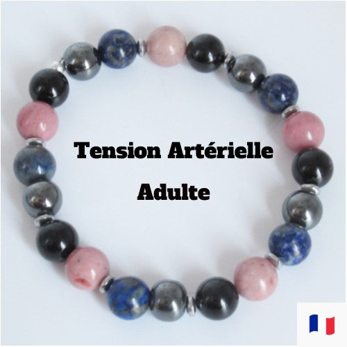 Bracelet tension artérielle Femme/Homme en pierres naturelles