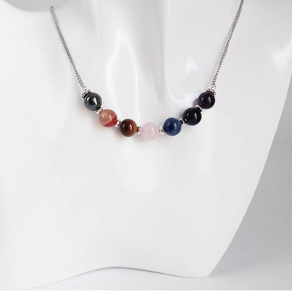 Retrouvez l'harmonie intérieure avec ce collier 7 chakras en pierres naturelles . Chaque perle est soigneusement choisie pour rééquilibrer vos énergies et favoriser le bien-être, la confiance et la sérénité au quotidien.