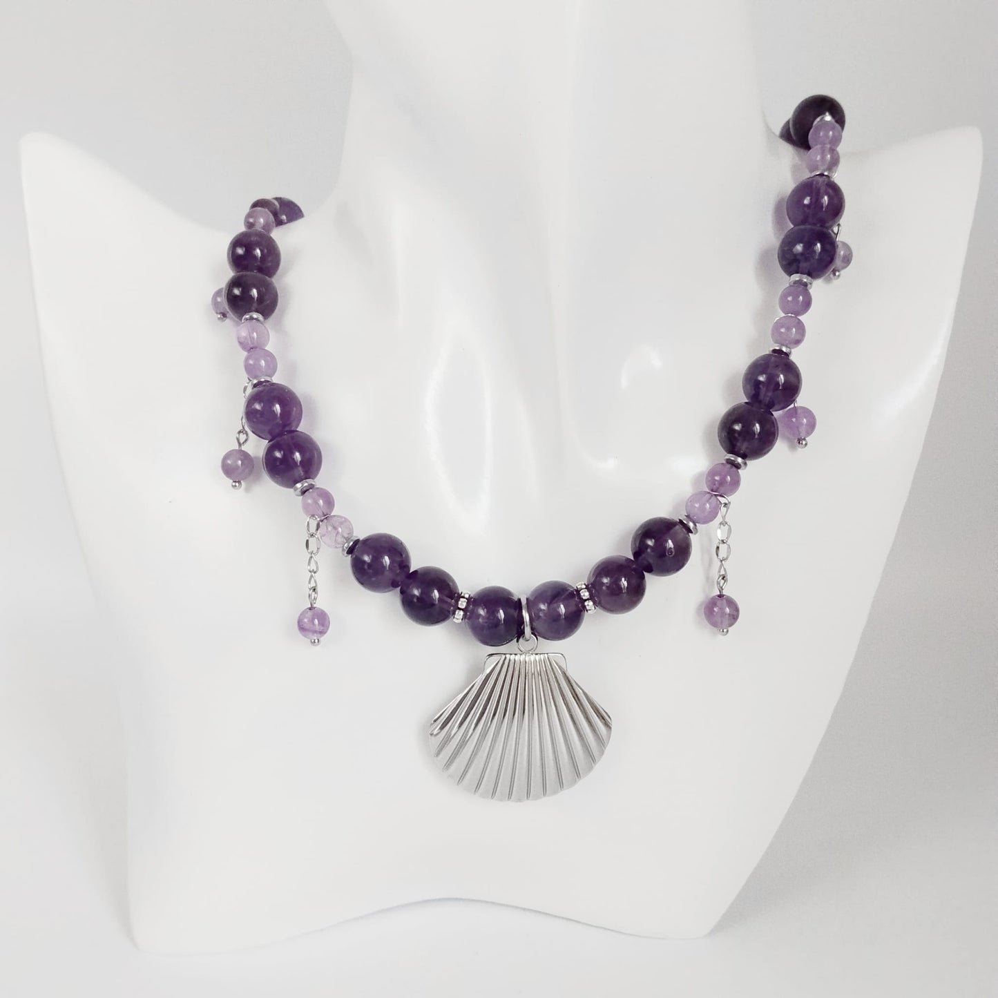 Collier en pierres naturelles - Améthyste
