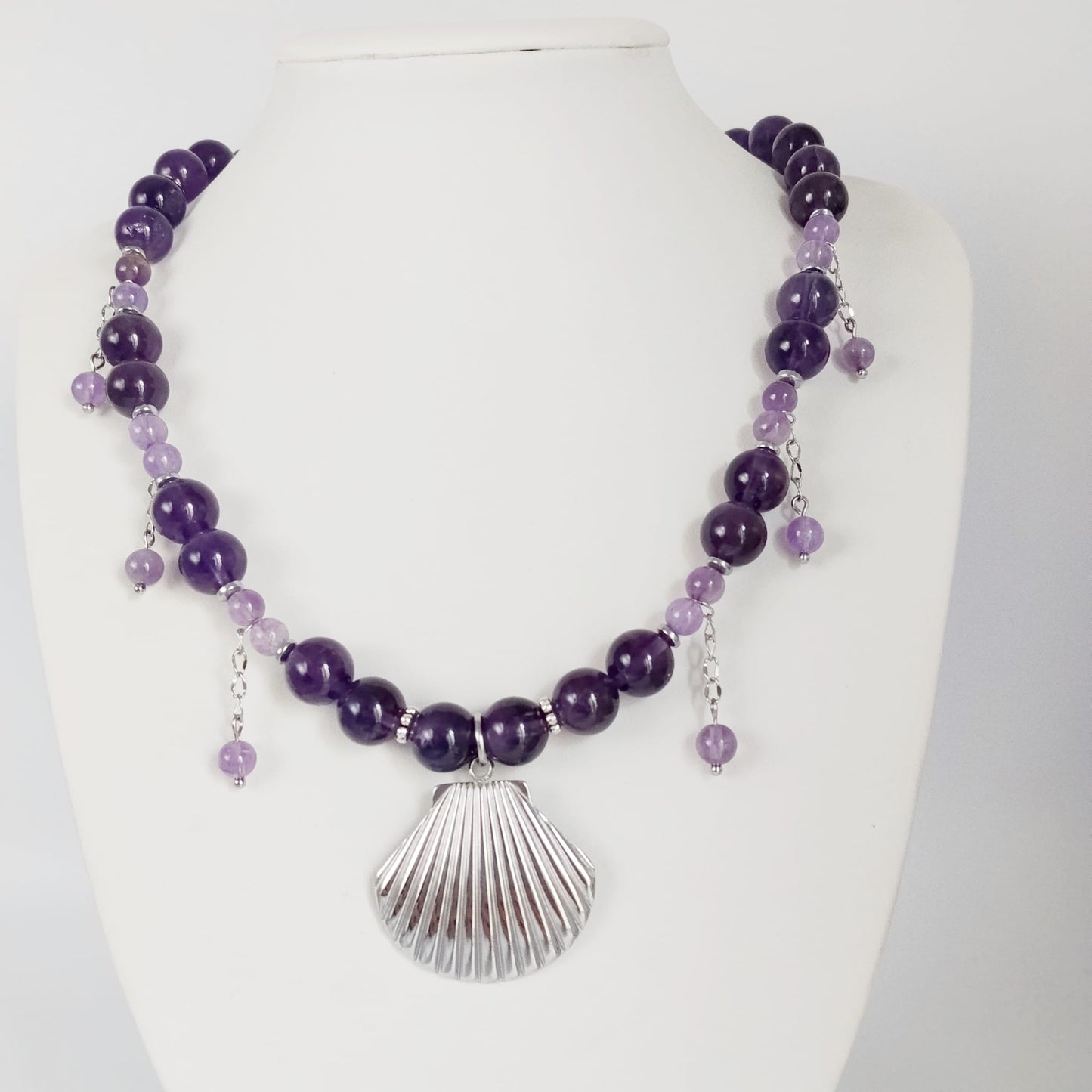 Collier en pierres naturelles - Améthyste
