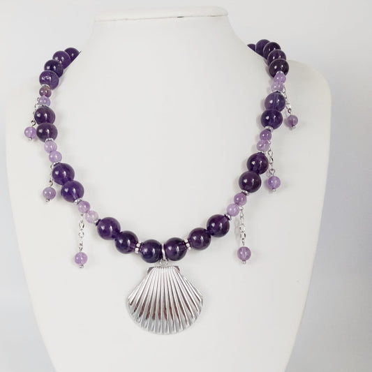 Collier en pierres naturelles - Améthyste