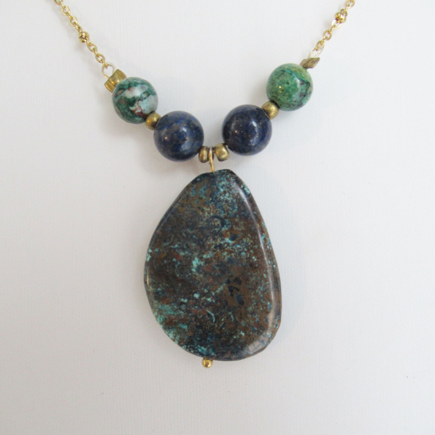 Collier Azurite Malachite - Lapis Lazuli