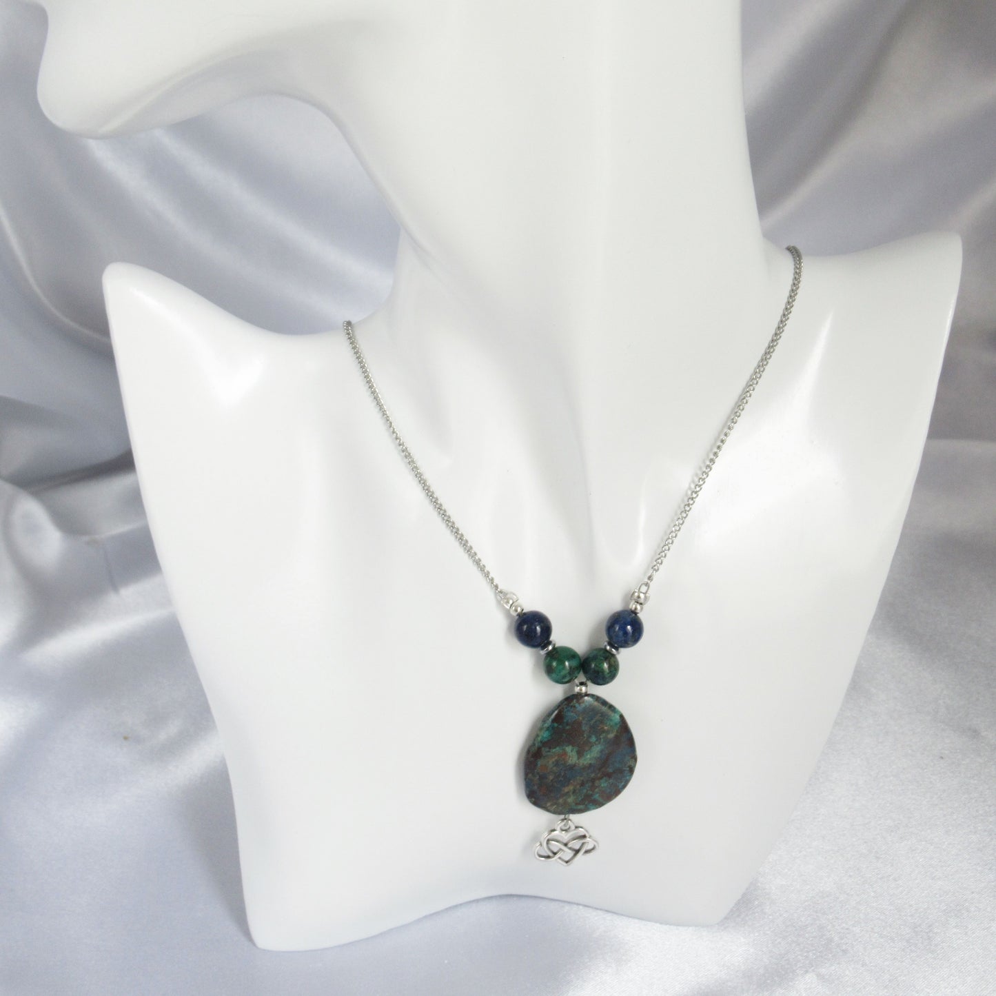 Collier - Azurite Malachite - Infini / Coeur