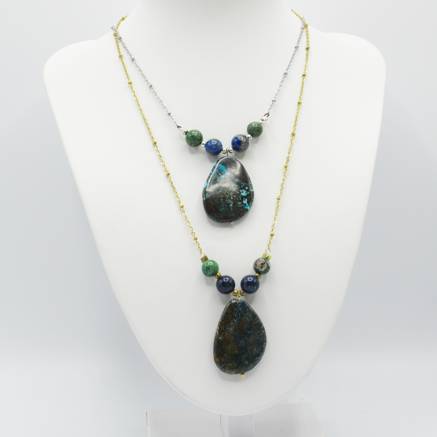 Collier Azurite Malachite - Lapis Lazuli