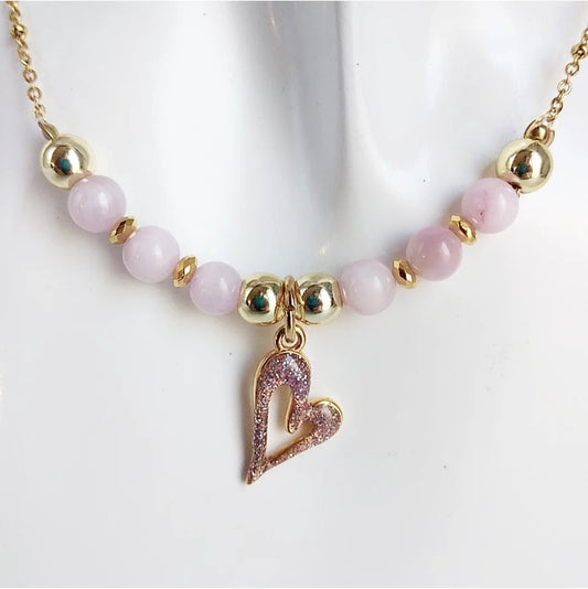 Collier en pierre naturelle - Kunzite AA