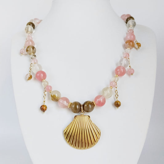 Collier en pierres naturelles - Tourmaline Melon d'Eau