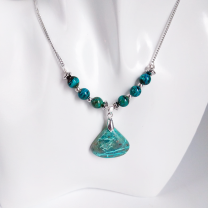 Colliers en pierres naturelles - Chrysocolle