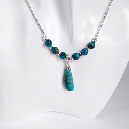 Colliers en pierres naturelles - Chrysocolle