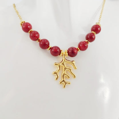 Collier en pierre naturelle - Corail