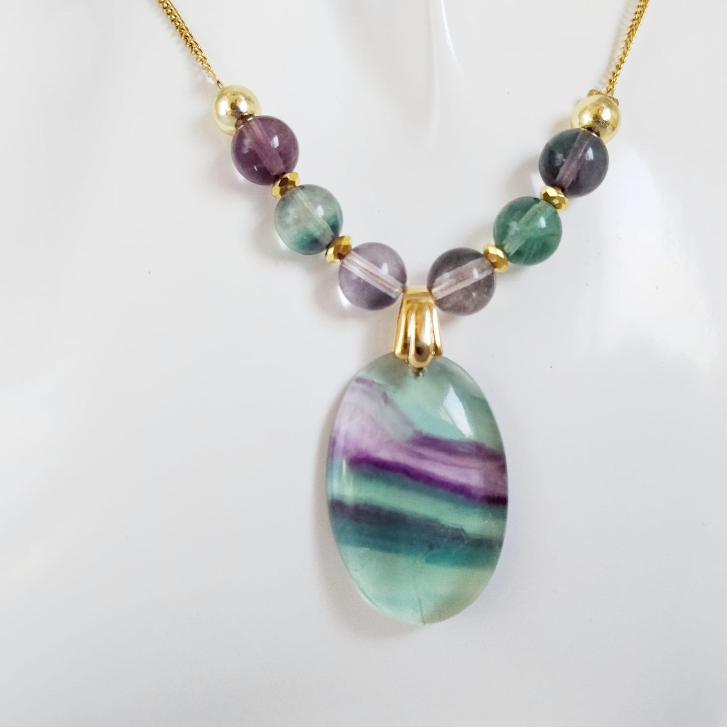 Collier en pierre naturelle - Fluorite