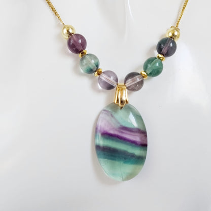 Collier en pierre naturelle - Fluorite