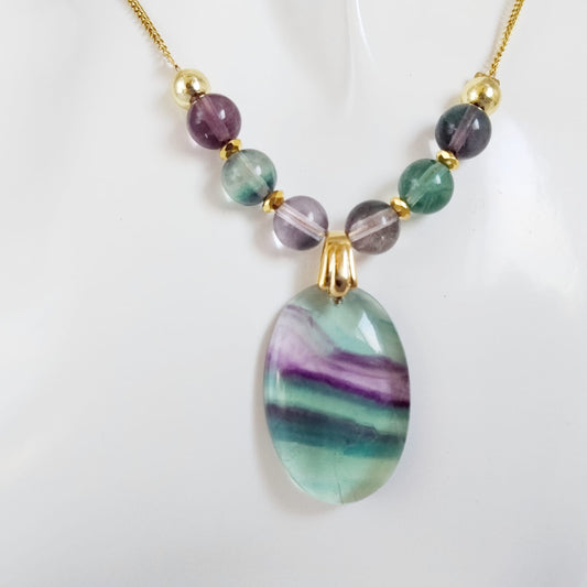 Collier en pierre naturelle - Fluorite