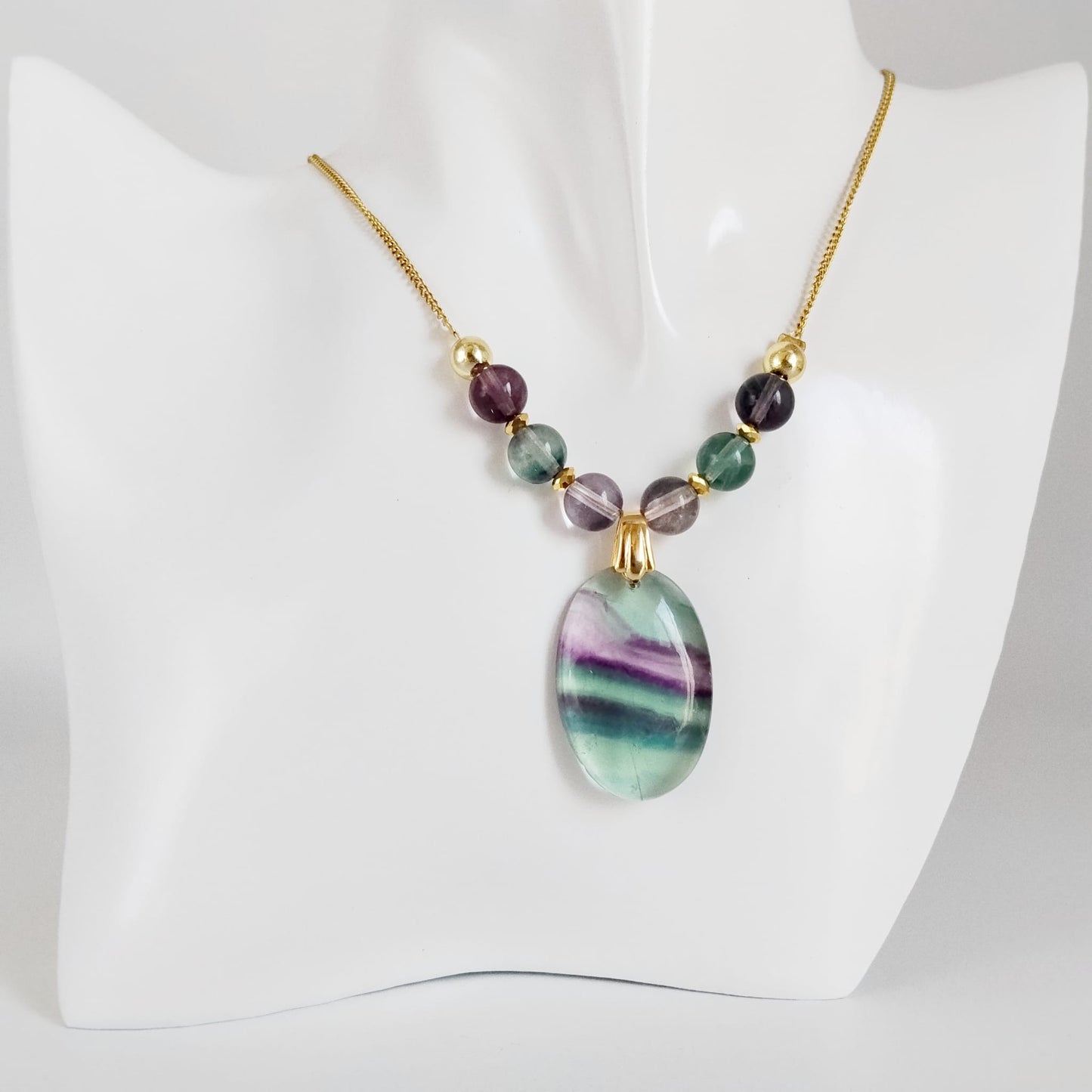 Collier en pierre naturelle - Fluorite
