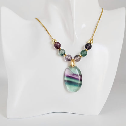 Collier en pierre naturelle - Fluorite