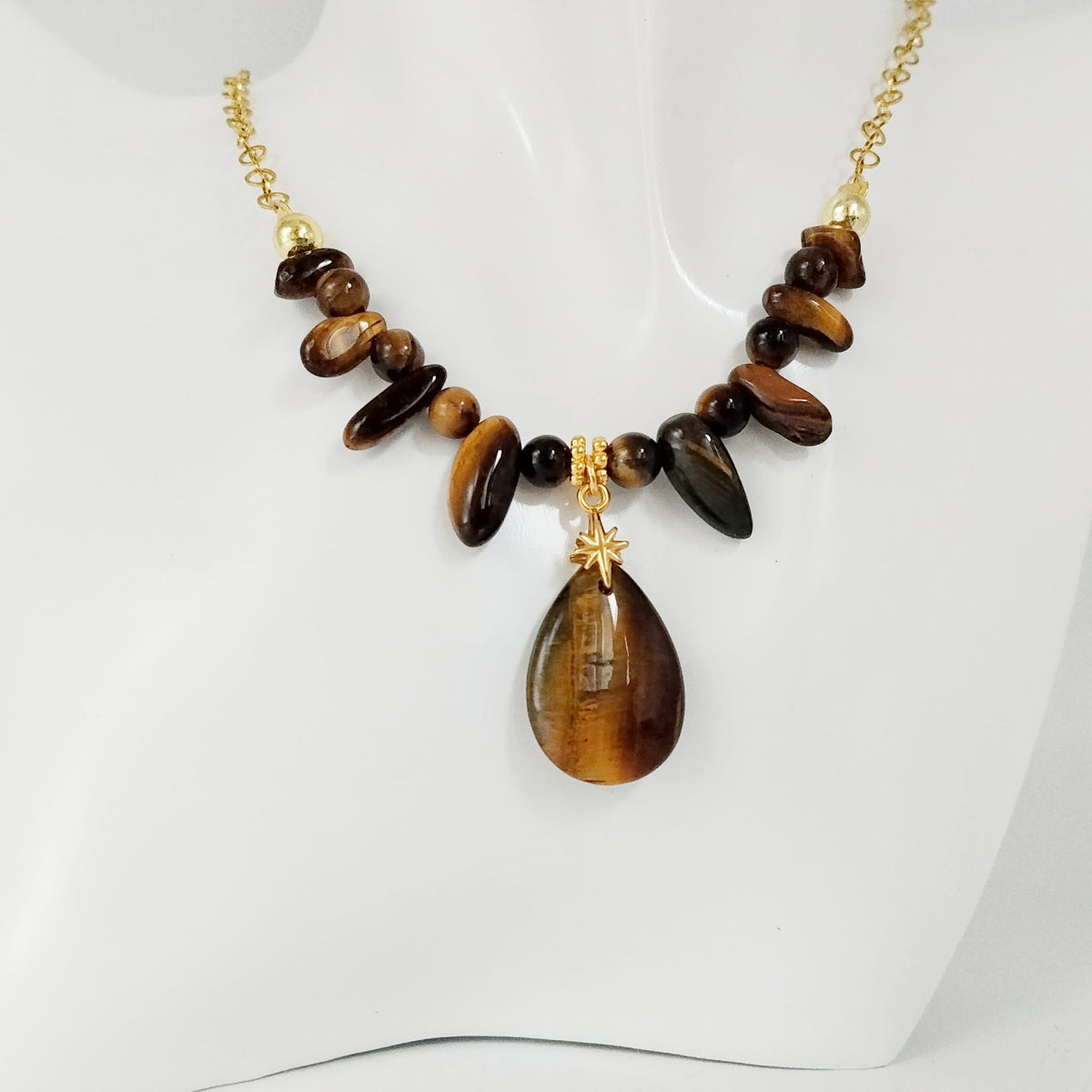 Collier en pierre naturelle - Oeil de Tigre