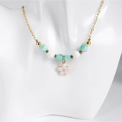 Collier en pierre naturelle - Garniérite - Nacre