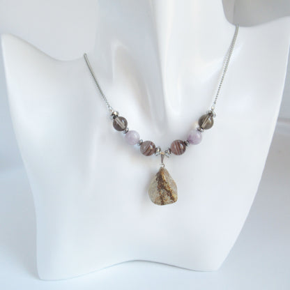 Collier anti-tabac Femme en pierres naturelles