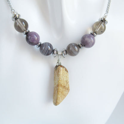 Collier anti-tabac Femme en pierres naturelles