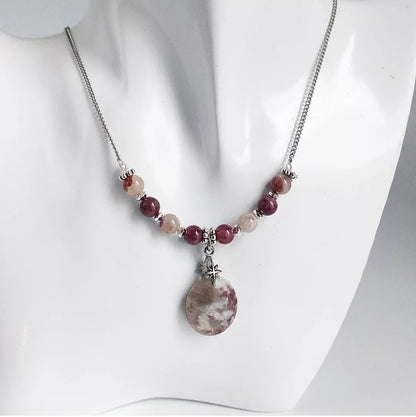 Collier en pierre naturelle - Tourmaline Rose (Rubellite)