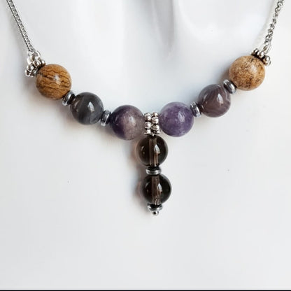 Collier en pierre naturelle - anti-tabac Femme