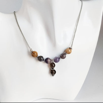 Collier en pierre naturelle - anti-tabac Femme