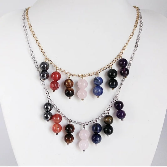 Retrouvez l'harmonie intérieure avec ce collier 7 chakras en pierres naturelles . Chaque perle est soigneusement choisie pour rééquilibrer vos énergies et favoriser le bien-être, la confiance et la sérénité au quotidien.